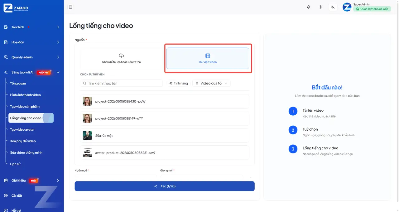 Lồng Tiếng Cho Video