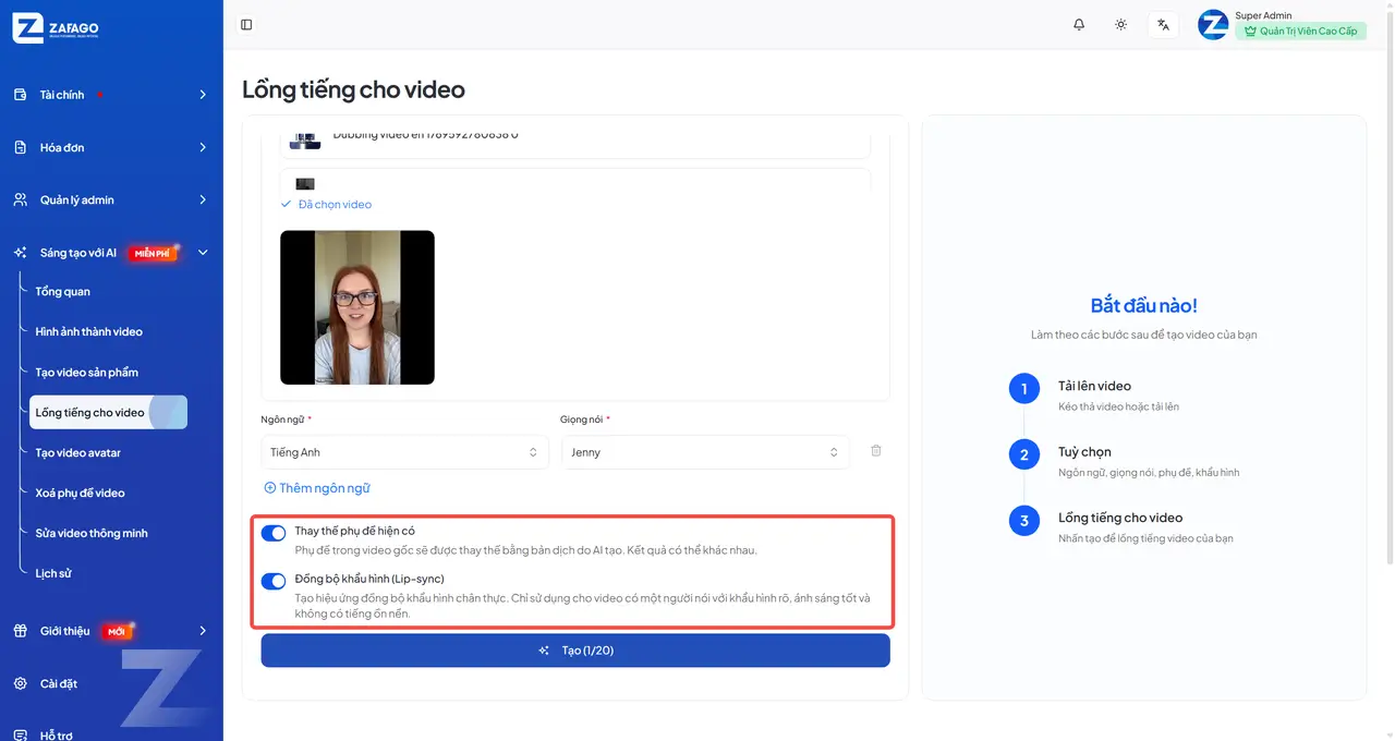 Lồng Tiếng Cho Video