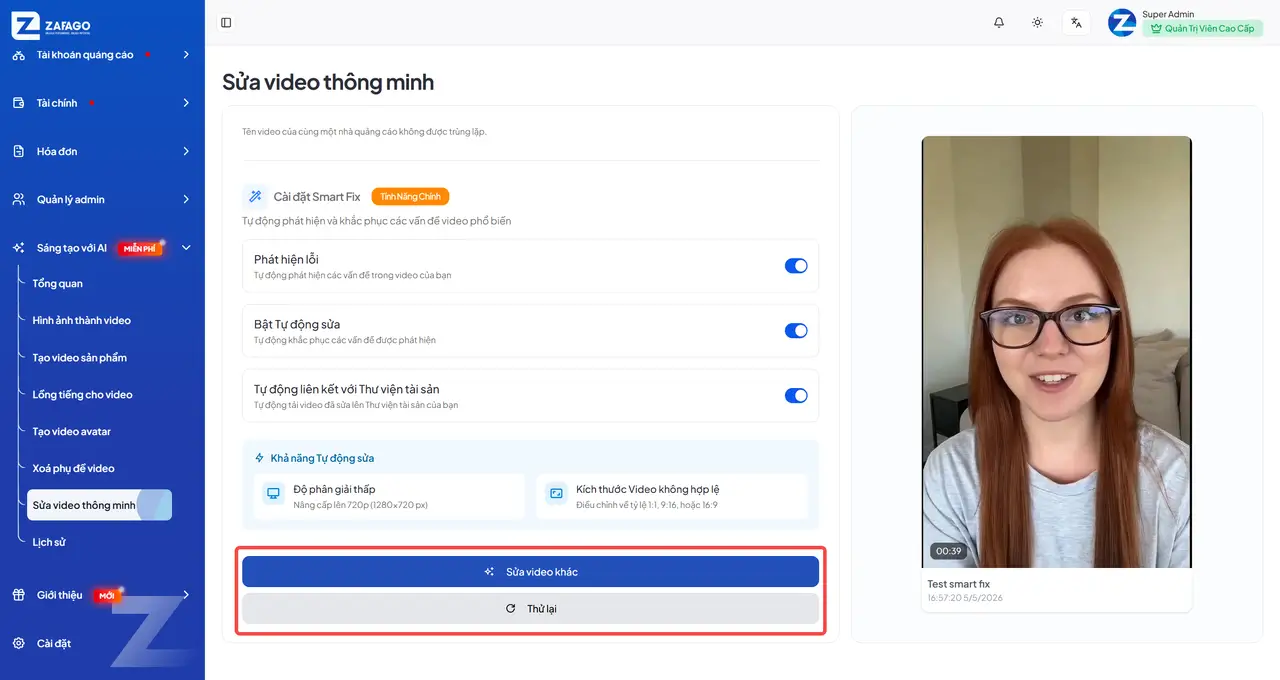 Sửa Video Thông Minh