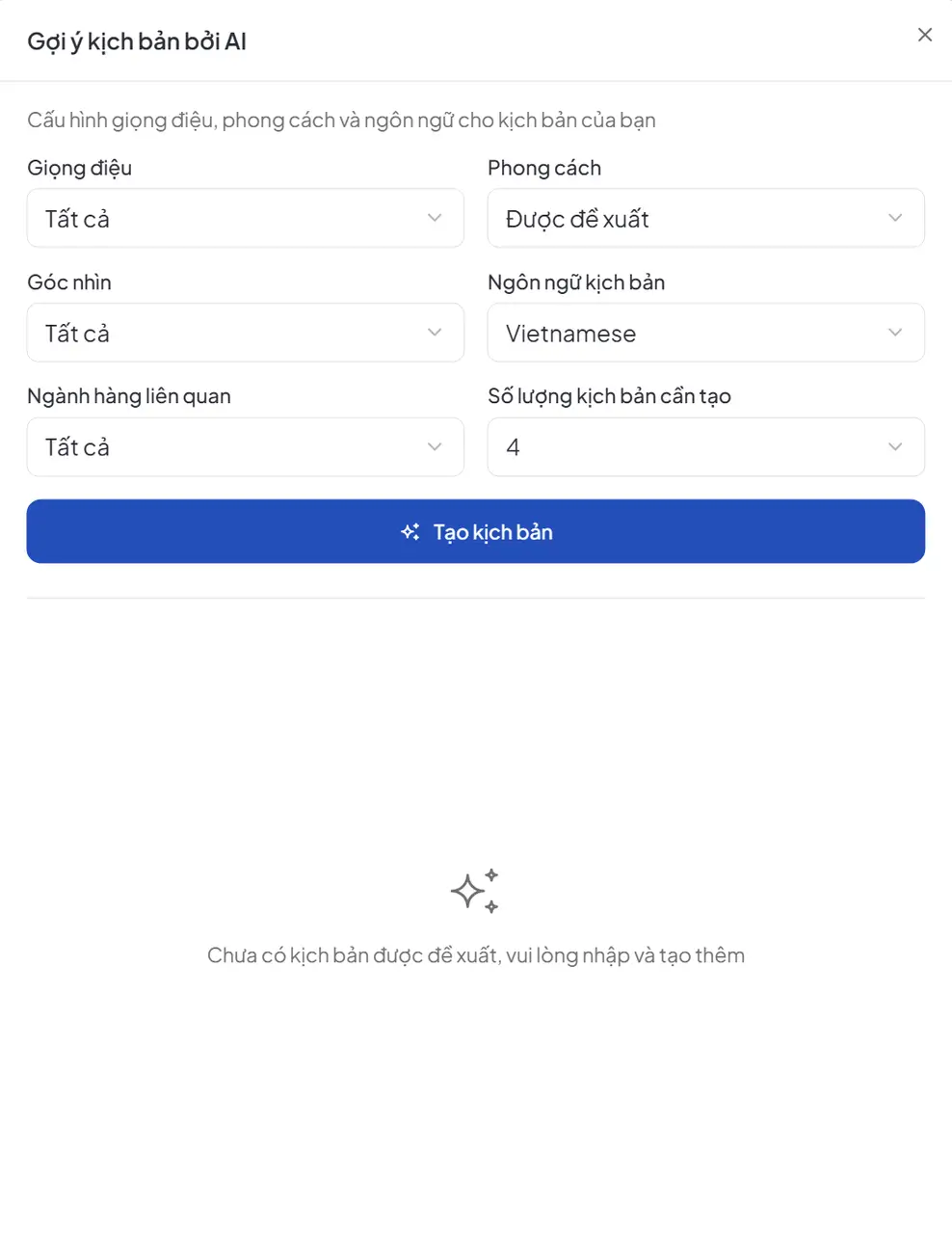 Tạo video sản phẩm